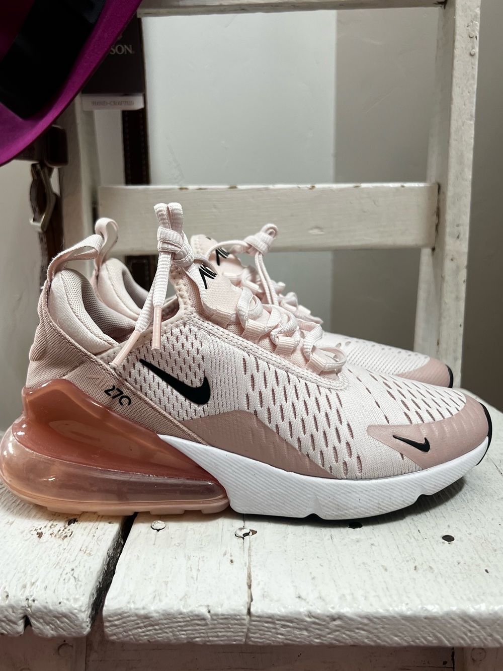 Nike Air Max 270 Light Pink/Black Athletic Sneakers
